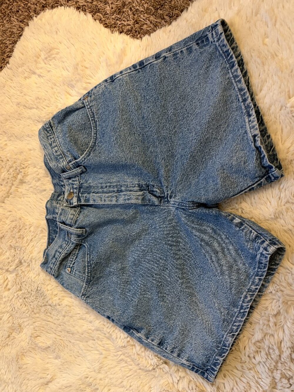 Vintage 1995 Wrangler Blues High Waisted Denim Shorts Size 10 Made in USA
